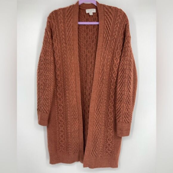 Nili Lotan Cable Knit Longline Cardigan Size M - Picture 3 of 6